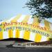 The Jake's Fireworks tent is bowed after being lifted and moved by an early morning storm on Thursday morning.  Melanie Maxwell I AnnArbor.com